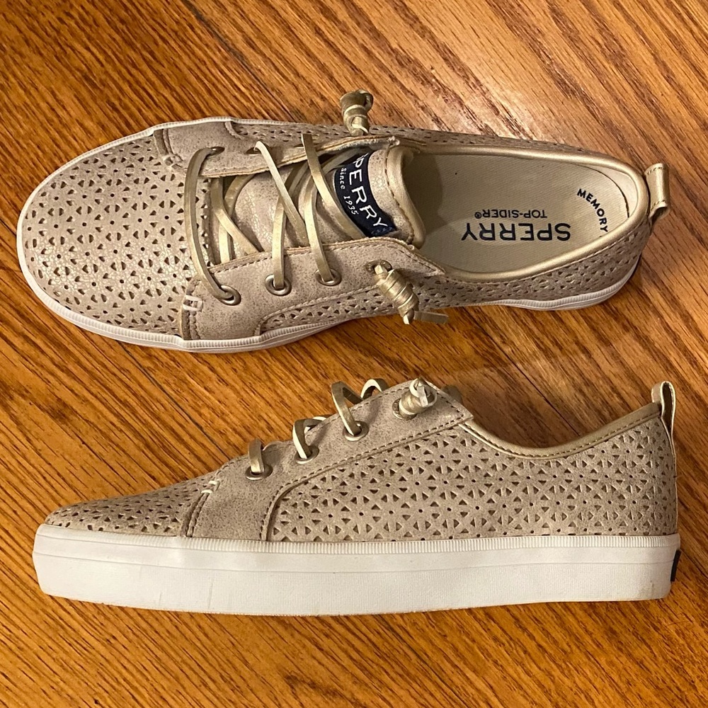 Sperry Top-Sider Perforated Sneaker, Champagne
